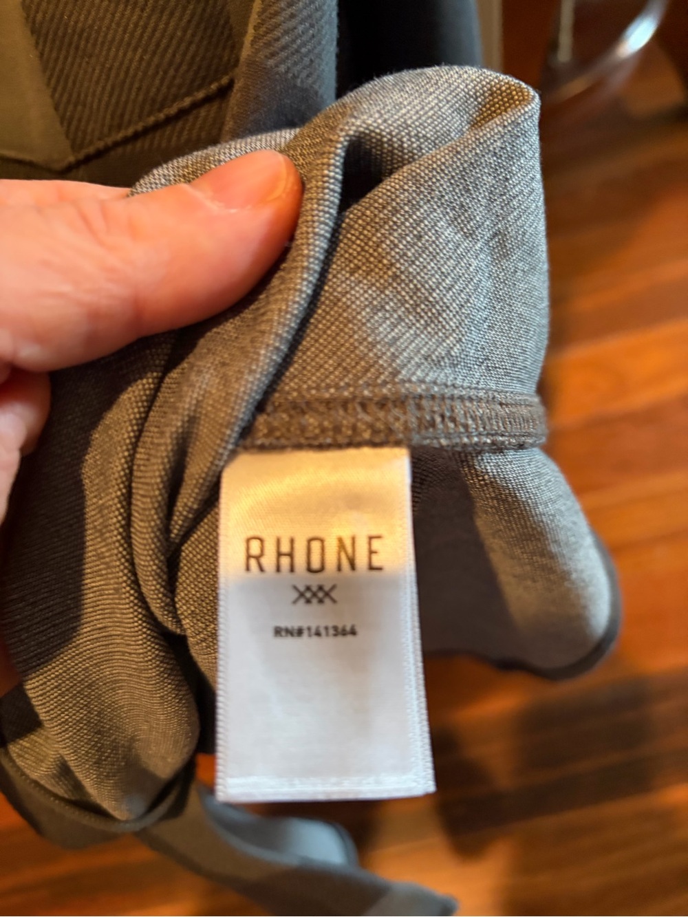 Rhone Men's Hardy Flannel Shirt - size Medium - Black and Grey Check - Picture 5 of 5